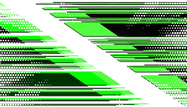 Ligne graphique verte et noir, ambiance technologique.