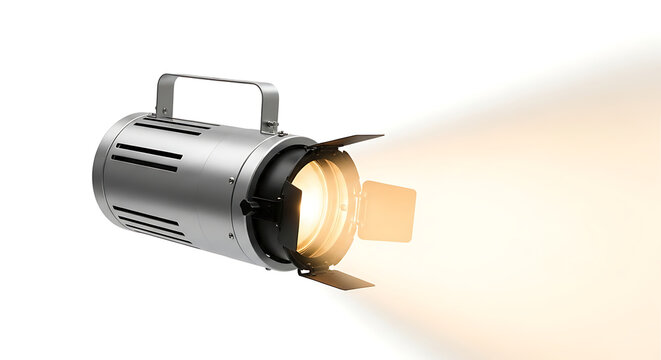 Close-up of cylindrical electronic device with light