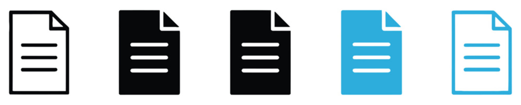 Document file icon with text page symbol representing papers, reports, forms, articles, records, and digital document management interfaces