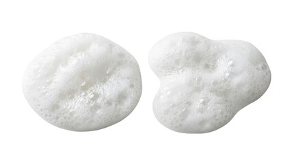 Fototapeta premium Two fluffy white clouds isolated on a simple background isolated on transparent background