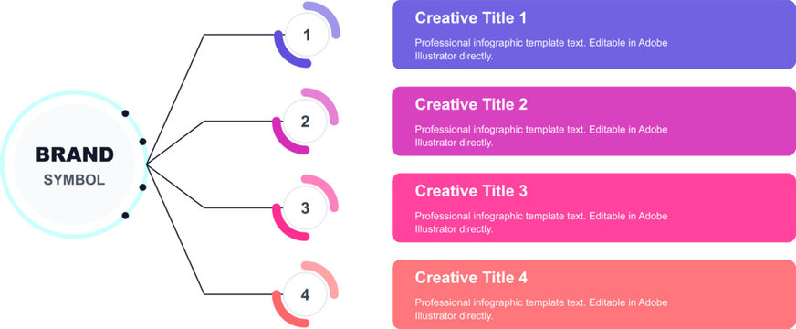 Brand Identity Structure Infographic, Marketing Organization Chart Diagram, Presentation Layout with Four Levels, Business Concept Vector