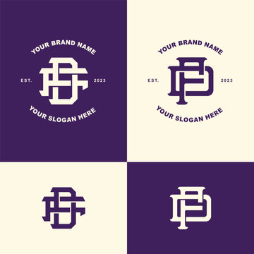 Interlocking AFD monogram letters in vintage varsity style for sports brand identity.
