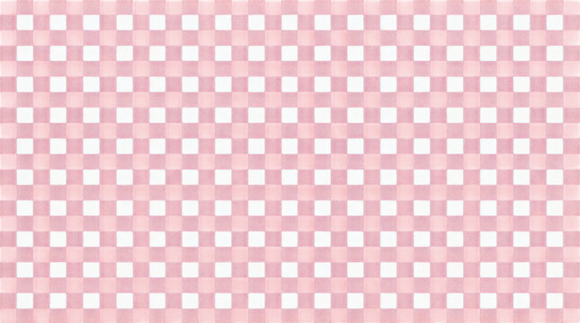 Light pink and white checkered gingham pattern texture isolated on transparent background