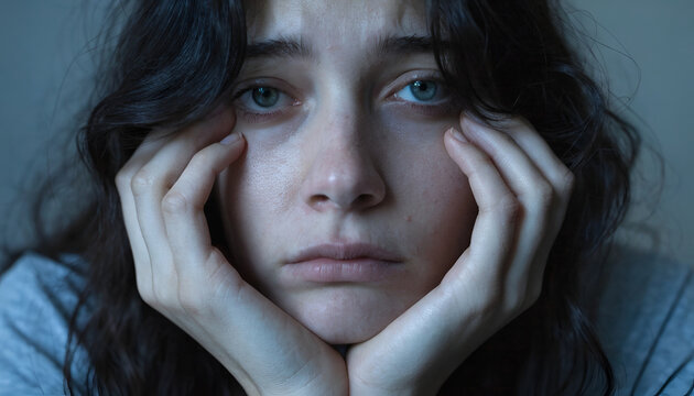 Young Woman Experiencing Stress, Anxiety and Emotional Distress