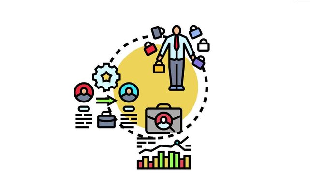 Person choosing multiple job opportunities and charting a clear professional development path, symbolizing career progression, strategy, and successful future planning