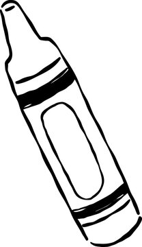 Back to School Crayon Outline Cartoon Hand Drawn