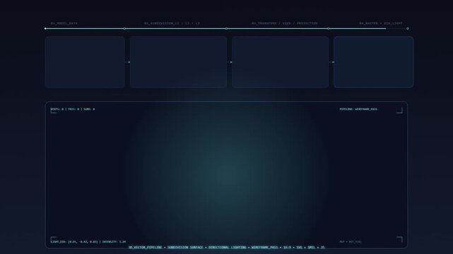 Abstract fluid motion graphic with shimmering silver and blue gradient textures
