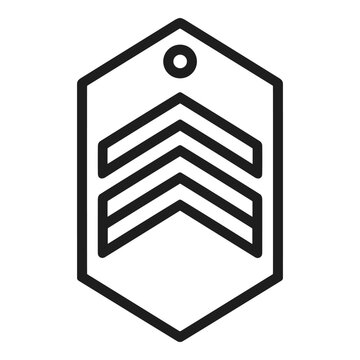 Military rank chevron icon sergeant insignia navy uniform emblem