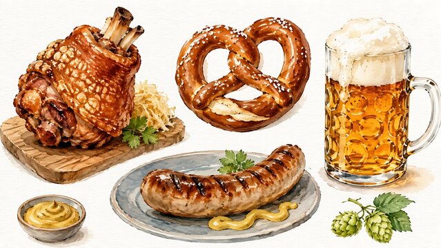 Traditional Bavarian Food Collection