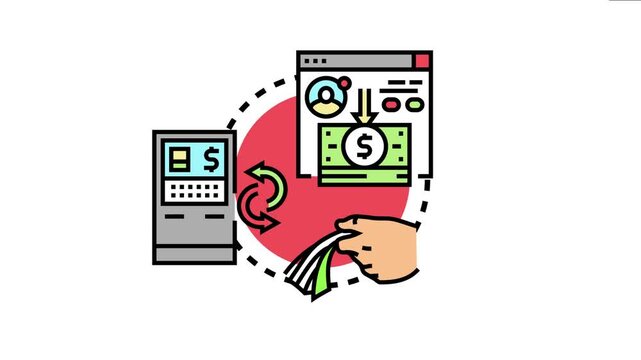 System allowing individuals to obtain physical money from their digital accounts through an automated teller machine or online financial platforms