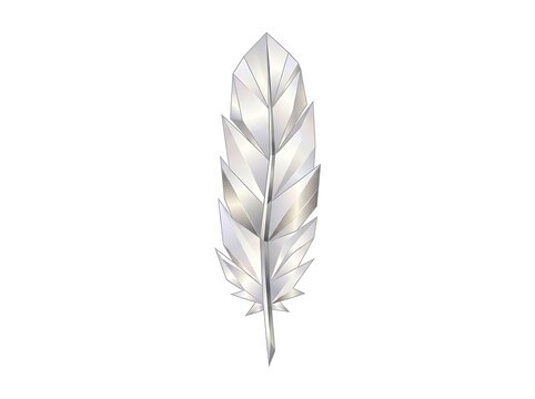 Geometric feather illustration