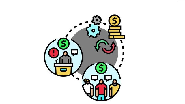 Cash surrender value concept depicting a financial process involving policyholders receiving funds from an insurance provider. Representing a return on investment within a long term financial product