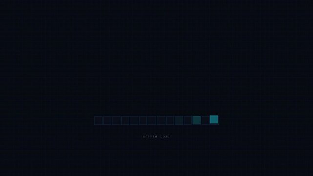 Pixel Energy Loading Bar Center-Out Wave Ready Glyph Seamless Loop