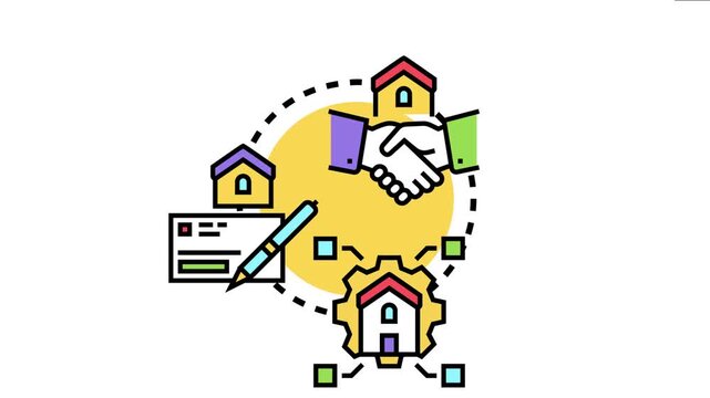 Casual loan agreements concept representing real estate transactions, home financing, property lending, and mortgage deals through handshake and document signing processes