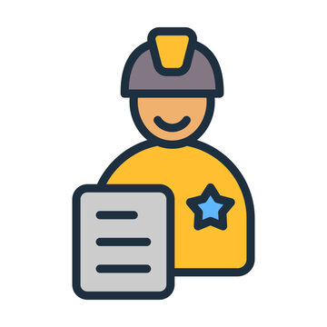 Site Supervisor Icon - Lineal Color