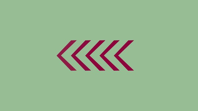  Abstract arrow icon concept animation  arrow looping animation left direction concept.  Futuristic arrow animation shows modern design with pointing arrow ,4k video,