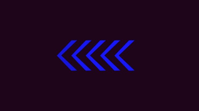 : Abstract arrow icon concept animation  arrow looping animation left direction concept.  Futuristic arrow animation shows modern design with pointing arrow ,4k video,