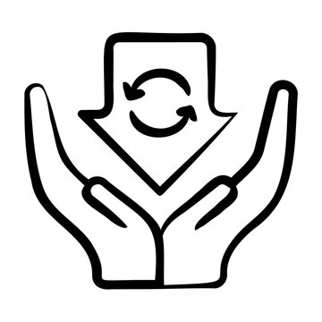 Version Control Icon - Handdrawn