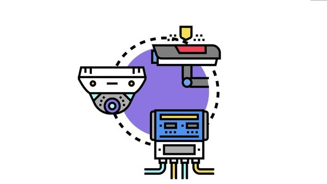 Cctv monitoring system concept video surveillance technology, ip cameras, and a central recording unit for property security and observation solutions