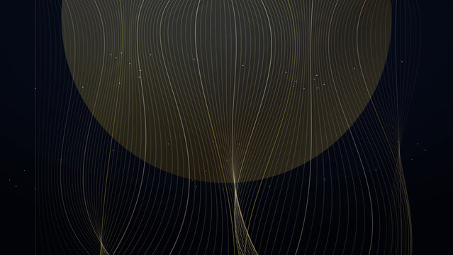 Organic bioluminescent jellyfish tentacle flow tendrils with soft ambient gold glow, 4k vector wallpaper