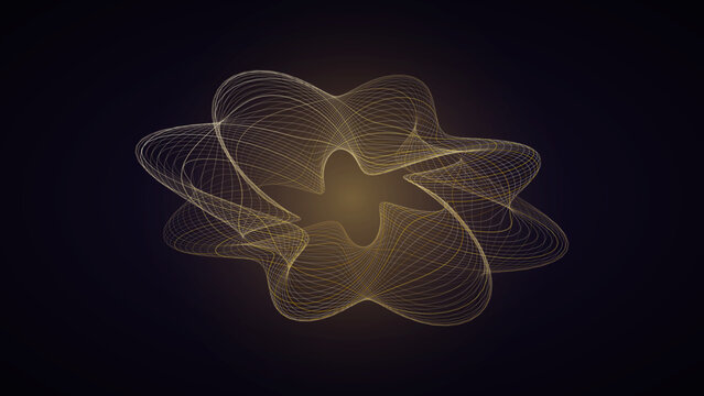 Theoretical physics Calabi Yau superstring manifold surface with multidimensional curves, 4k vector wallpaper