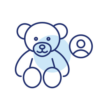 Baby care, children profile. Pixel perfect, editable stroke vector icon