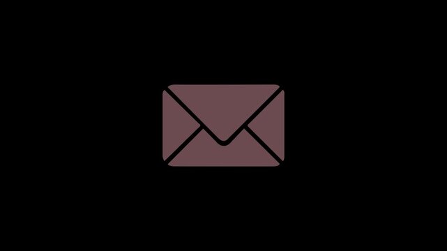 message box shape icon video notice receive massage animated sign symbol. Message mail box, 4k. Pulsing Neon burgundy Message Box 