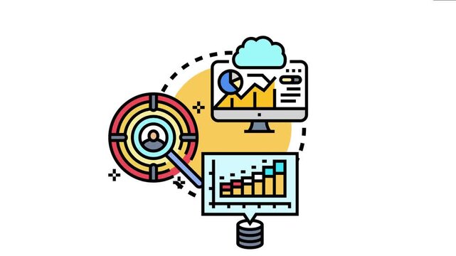 Central insights platform compiling data analytics, customer targeting, and cloud computing for comprehensive business intelligence and strategic decision making