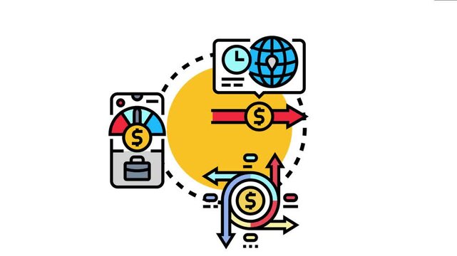 Centralized financial service concept secure banking transactions, payment systems, and global money transfers, providing efficient management of funds and regulated investments