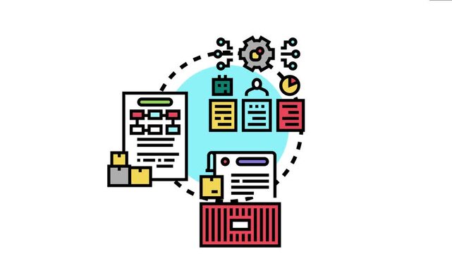 Centralized product catalog system depicting data management, information flow between documents, and a structured approach to inventory organization