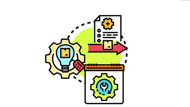Centralized product data management system concept the organized flow of information, from product idea and development to data organization, pricing, and ongoing maintenance