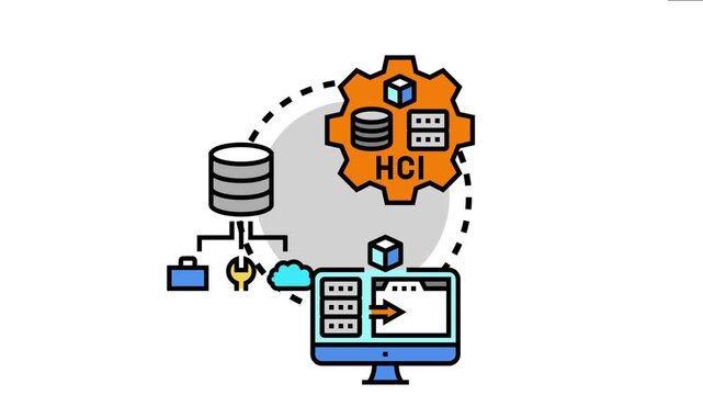 Centralized storage hub representing advanced data management. Integrating hyper converged infrastructure. Server technology. Network administration. And cloud solutions for secure digital information
