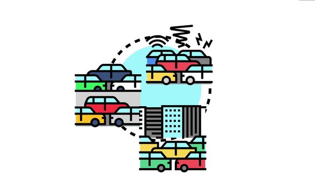 Centralized traffic management system optimizing urban mobility by connecting numerous vehicles and city structures through a network, effectively reducing congestion and improving flow