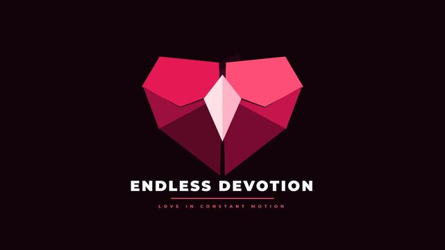 Geometric Heart Logo Design for Modern Branding and Romantic Marketing