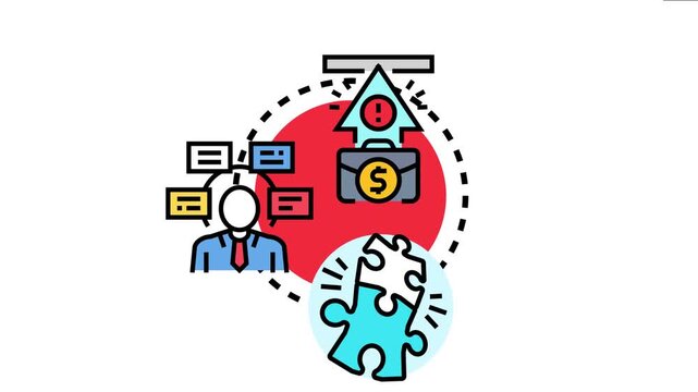 Management concept an individual attempting to complete complex tasks, overcome obstacles, and find solutions for unfinished business puzzles, achieving success