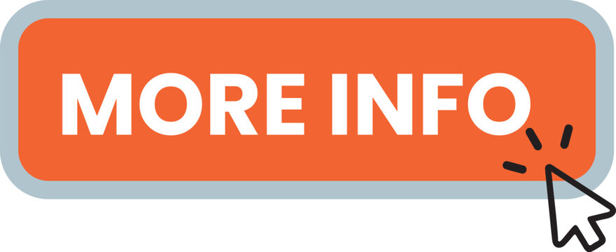Orange more info button with a mouse cursor arrow icon pointer