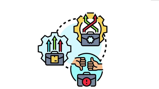 Change management concept business adaptation, successful process implementation, and the varied reactions or risks associated with organizational transformation