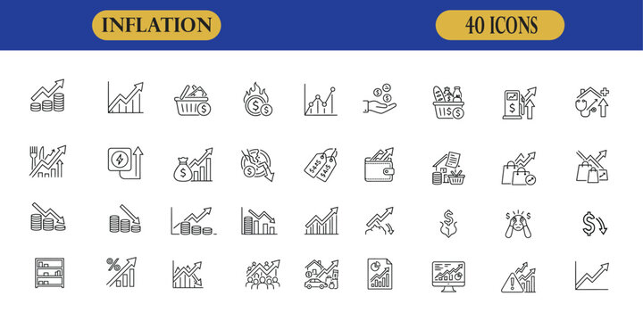 A comprehensive collection of diverse business and inflamation vector icons and illustration designs for professional website interface projects