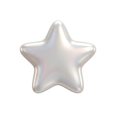 Naklejka premium 은색 광택의 입체 별 모양 장식 오브젝트 Silver glossy 3D star shape decoration object