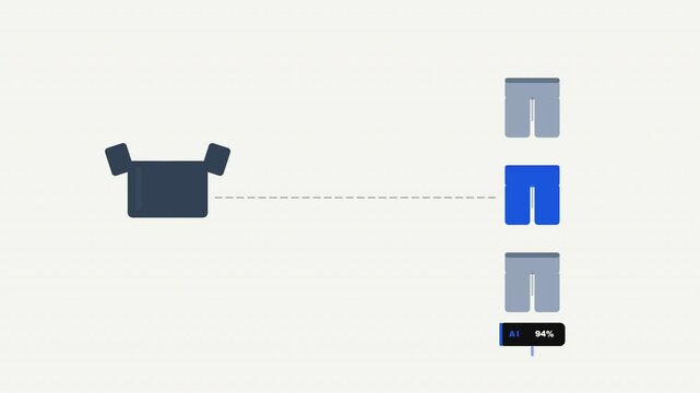 Fashion websites and applications, this graphic icon of a gray shirt and blue trousers is ideal for selection menus.