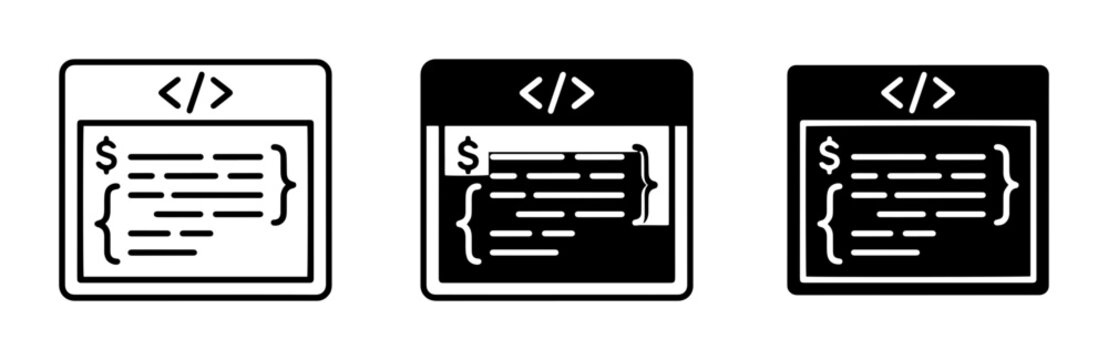 Code Snippet Icons, Programming Syntax Symbols, Web Development Elements