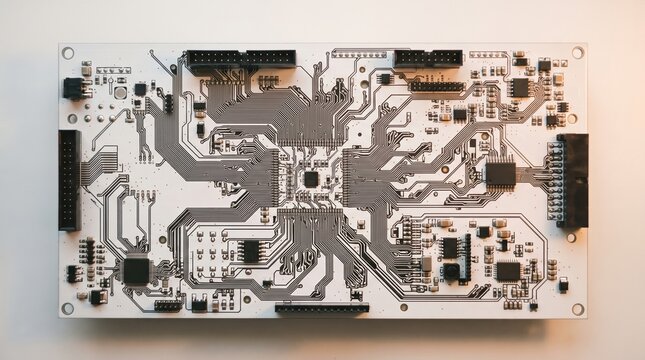 Stylized motherboard pattern