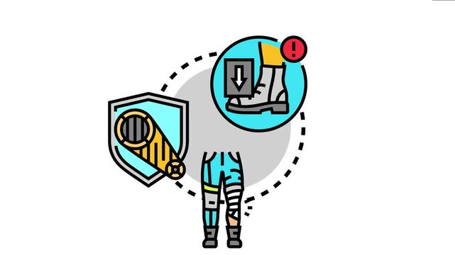 Job site injury coverage concept showing workplace safety with protection from falling objects, a secured work area, and recovery from a leg injury, employee insurance