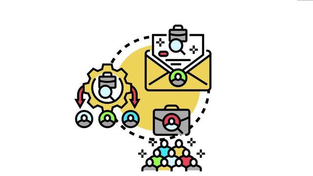 Job vacancy postings process finding employees and human resources searching staff for hiring at business, recruiting management, and finding new career opportunities for job seekers