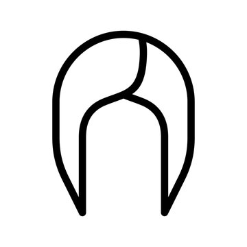 Wig Icon Vector Symbol Design Illustration