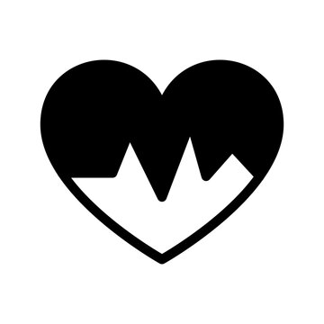 Heartbeat Icon Vector Symbol Design Illustration