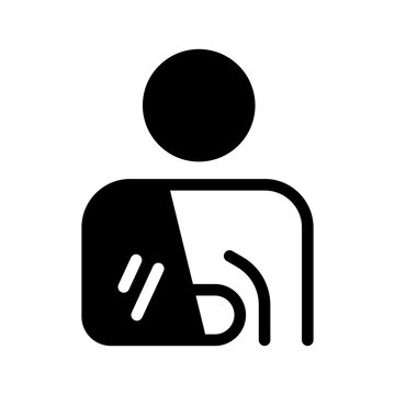Broken Arm Icon Vector Symbol Design Illustration