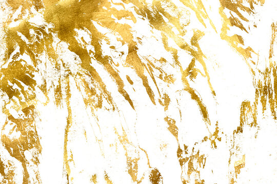 Gold foil paint splashes background texture. Gold sparkle splatter border golden luxury abstract foil frame. Gold Foil Frame Gold stroke on transparent background. png