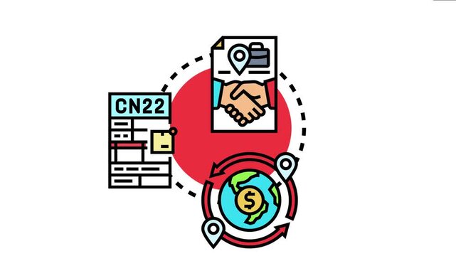 Joint immigration and customs operations working for global migration and international parcel delivery, involving secure agreements and streamlined cross border processes