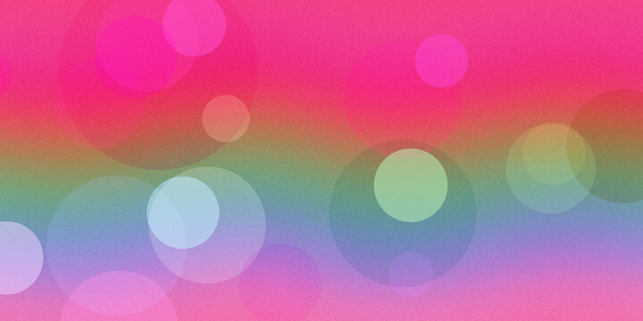 Abstract rainbow gradient background featuring soft blurred bokeh circles for creative digital graphic design presentations.